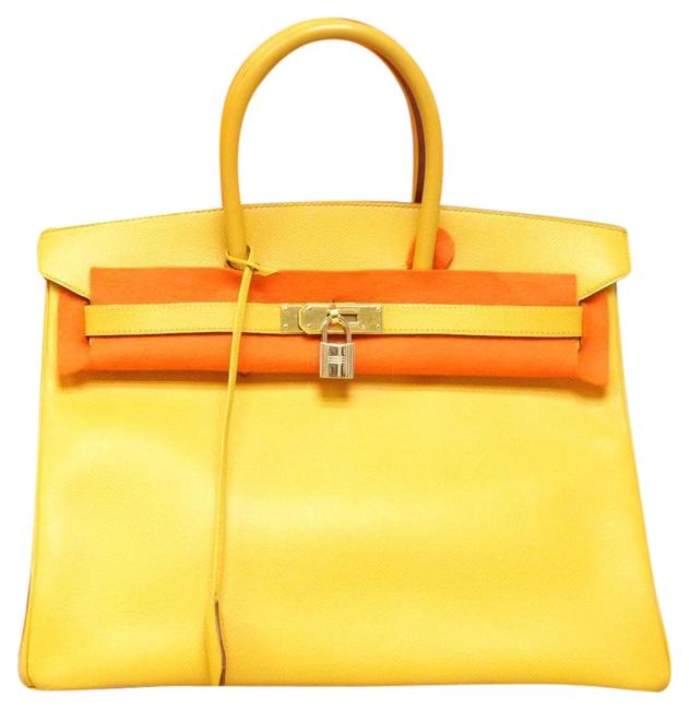 Hermes Birkin Yellow Leather Satchel