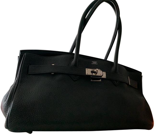 Hermes Black Leather Tote