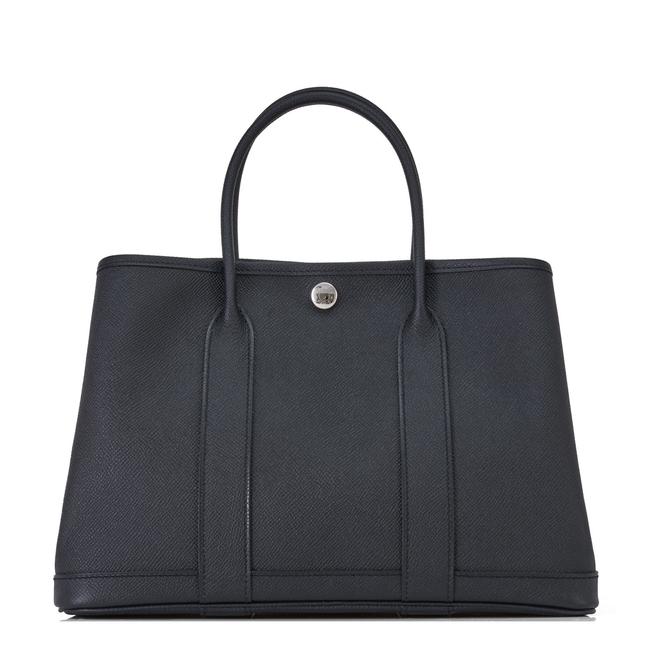 Hermes Black Tpm Epsom Garden Party Tote Bag