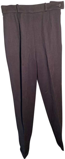 Hermes Black Wool Vintage Slacks Pants 