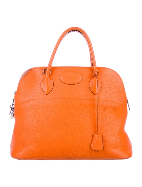 Hermes Bolide 2015 Orange Poppy Clemence Leather Satchel