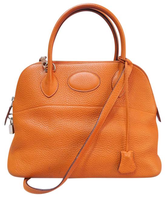Hermes Bolide 31 Orange Togo Lether Satchel