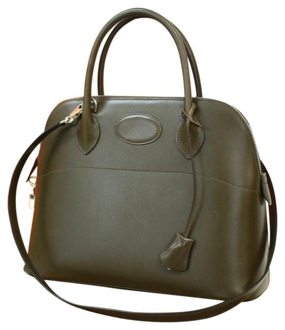 Hermes Bolide 31cm Olive Calf Box Leather Shoulder Bag