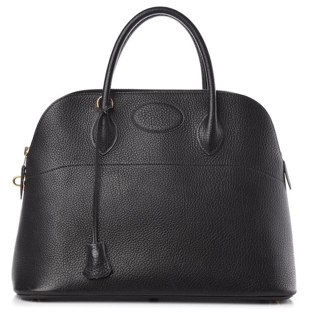 Hermes Bolide Ardennis 35 Black Calfskin Leather Satchel