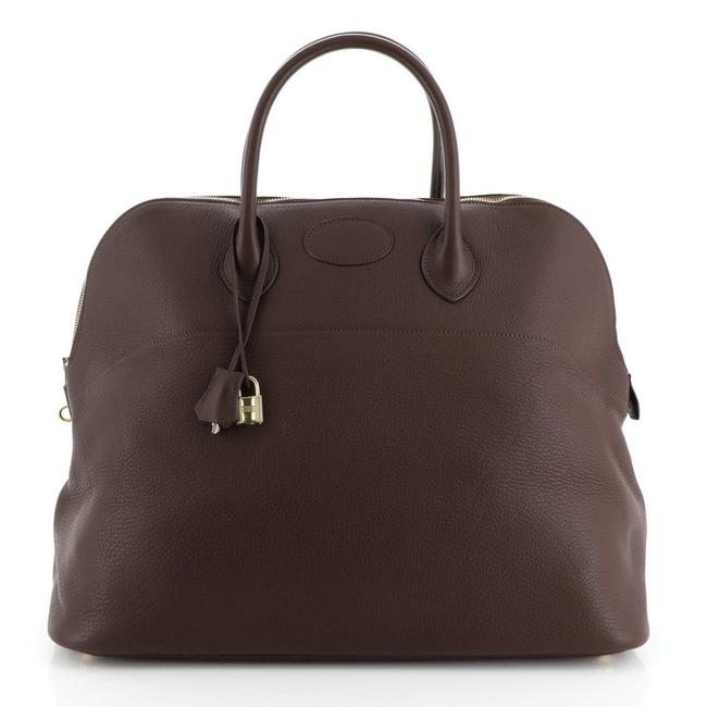 Hermes Bolide Clemence 45 Brown Leather Satchel