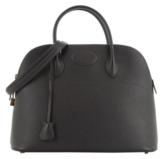 Hermes Bolide Handbag Togo 35 Blue Leather Satchel