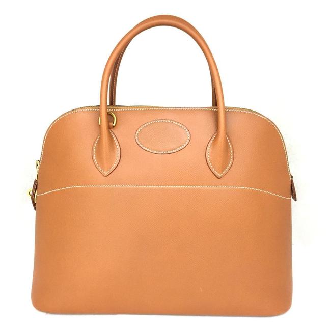 Hermes Bores 37 2way Handbag Kushbell Brown Courchevel Leather Shoulder Bag