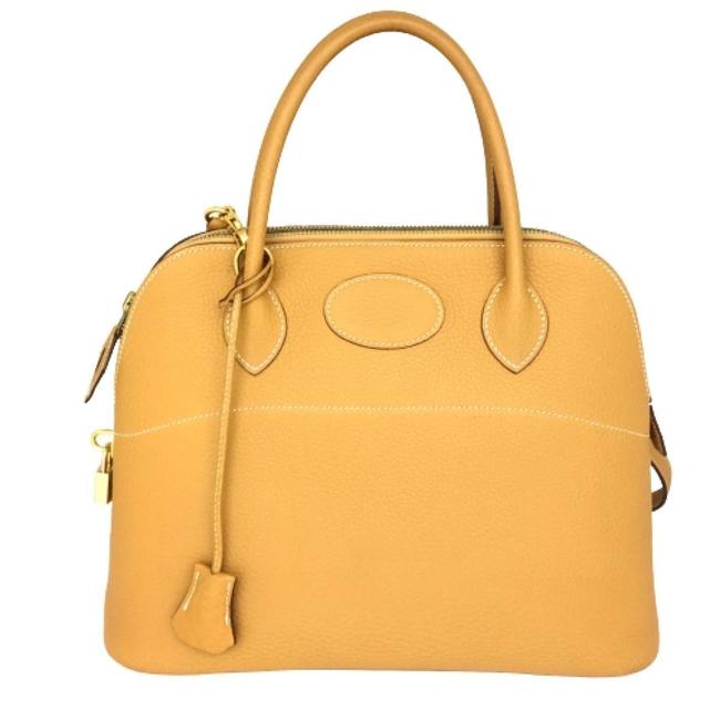 Hermes Borido 31 Handbag Ladies BrownNatural Sable Fjord Leather Satchel