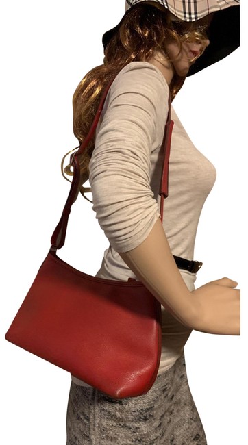 Hermes Bourlingue Vermilion Red Leather Shoulder Bag