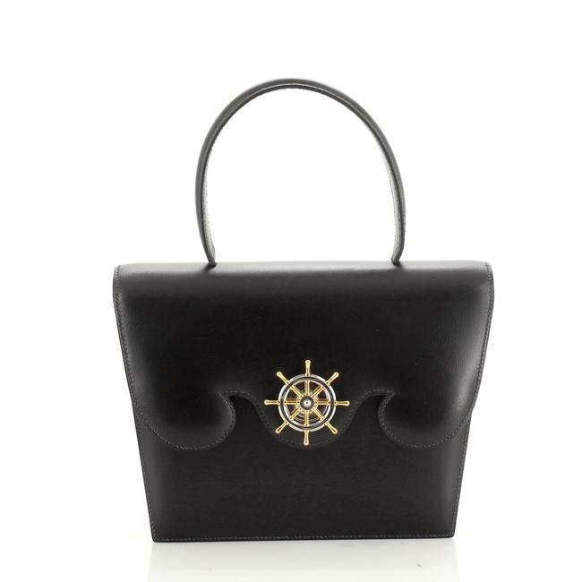 Hermes Box Sac Fregate Calf Black Leather Tote