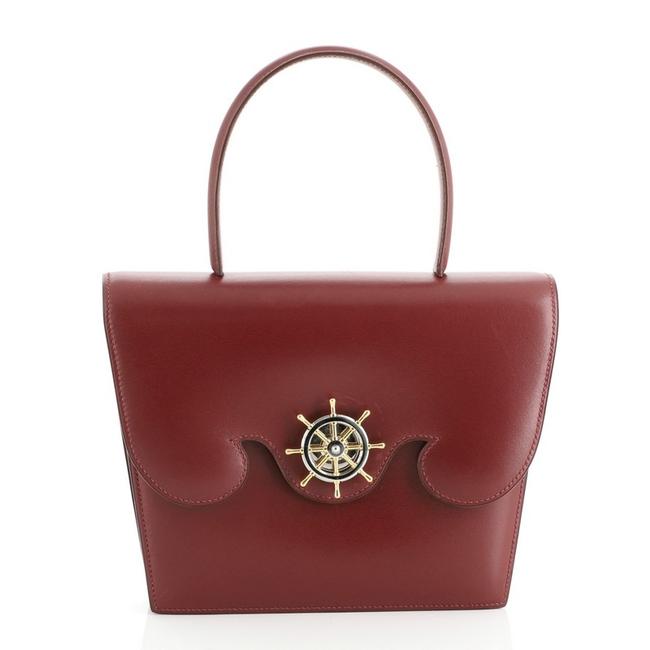 Hermes Box Sac Fregate Calf Red Leather Satchel