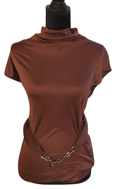 Hermes Brown Blouse 