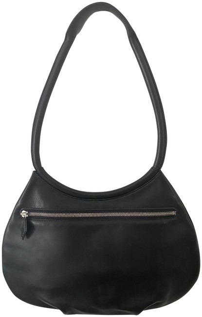 Hermes Cacahuete Black Leather Shoulder Bag