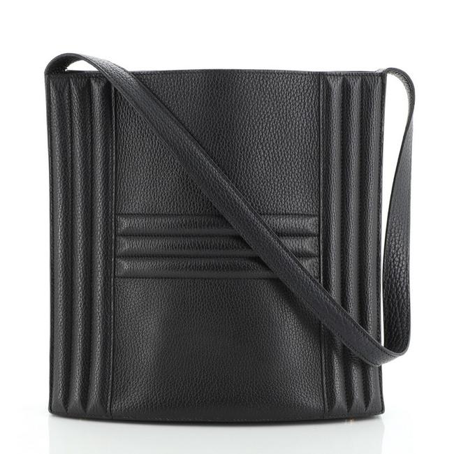 Hermes Cadena Black Leather Shoulder Bag