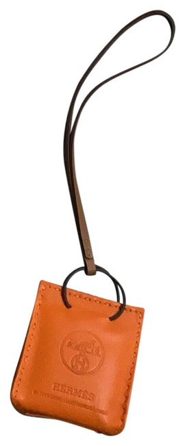 Hermes Charm Orange Leather Hobo Bag