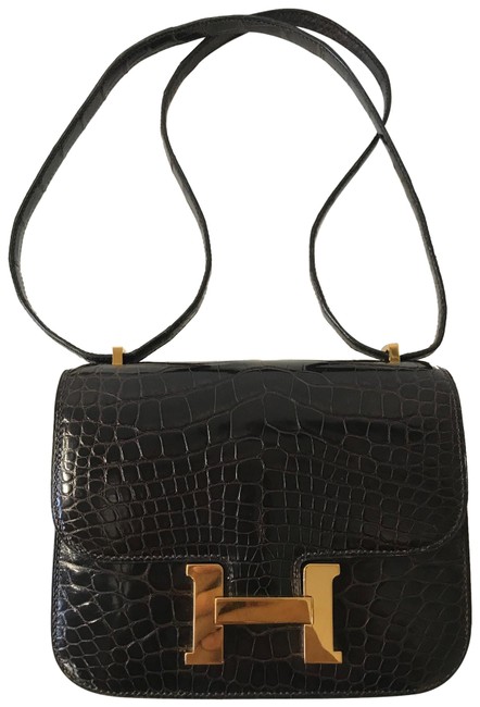 Hermes Constance 18cm Mini Brown Crocodile Shoulder Bag