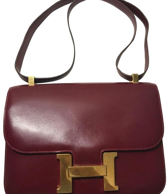 Hermes Constance Box Vintage 24cm Rouge H Red Shoulder Bag