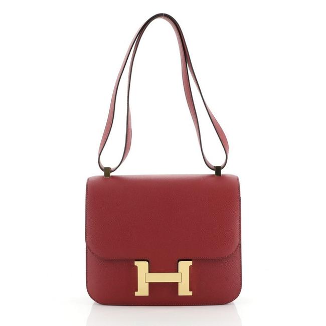 Hermes Constance Epsom 24 Red Leather Shoulder Bag