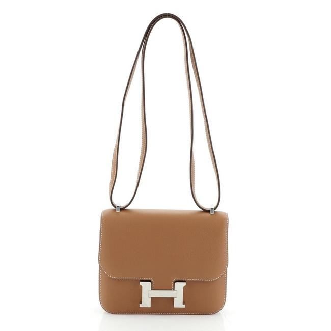 Hermes Constance Evercolor 18 Brown Leather Shoulder Bag