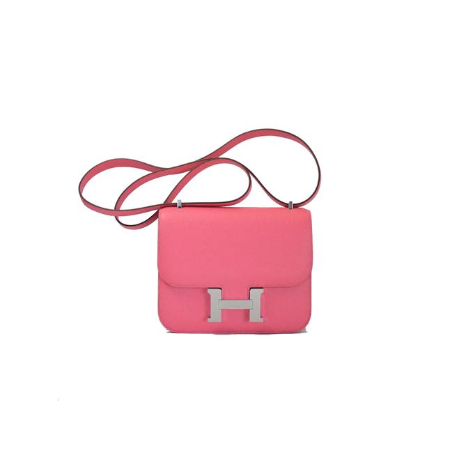 Hermes Constance Phw Lpstick Pink 8w Epsom Satchel