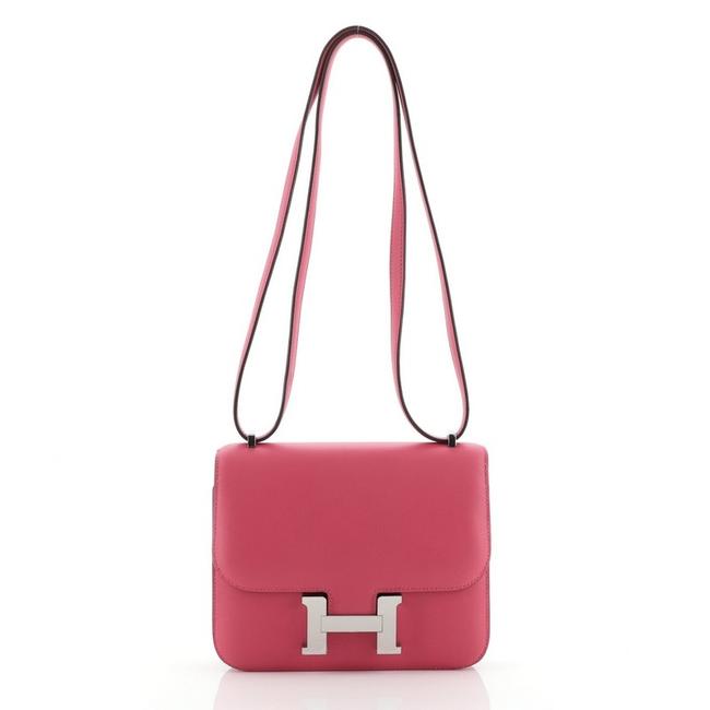 Hermes Constance Swift 18 Pink Leather Shoulder Bag
