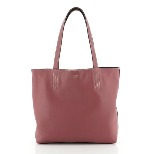 Hermes Double Sens Veau Sikkim 36 Red Leather Tote