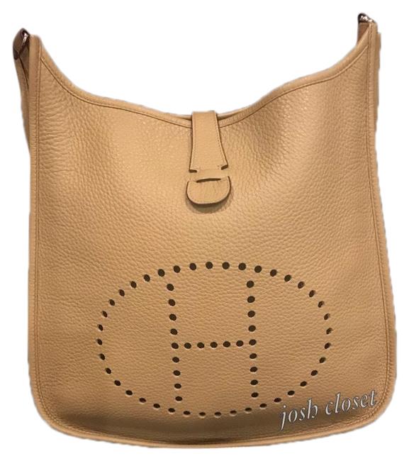 Hermes Evelyne 2 Beige Togo Leather Messenger Bag