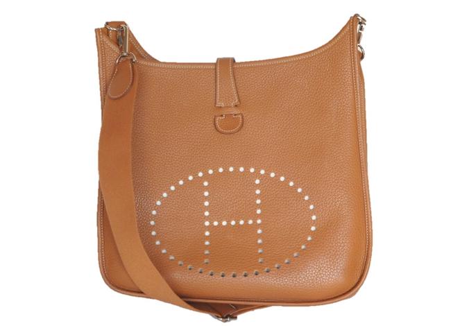 Hermes Evelyne 3 Gm 2014 Gold Leather Shoulder Bag