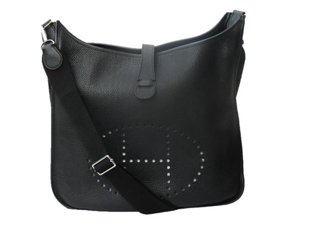 Hermes Evelyne 3 Tgm Entrupy Black Leather Shoulder Bag