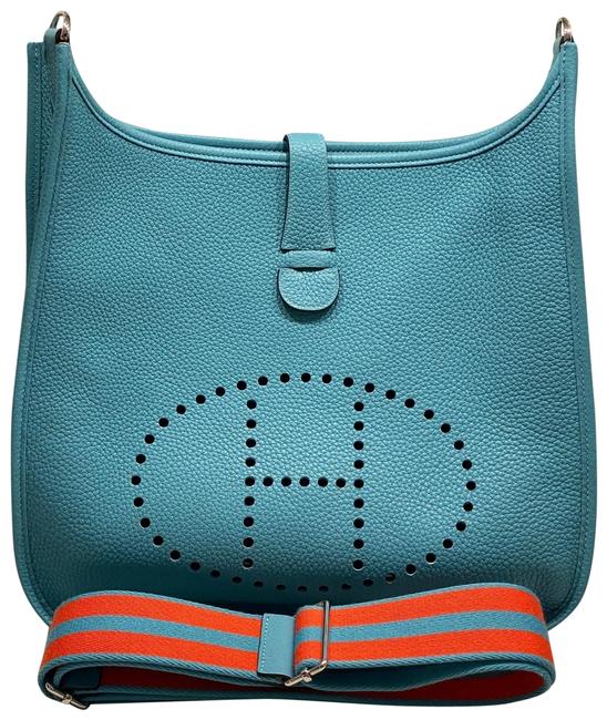 Hermes Evelyne 33 Blue Cross Body Bag