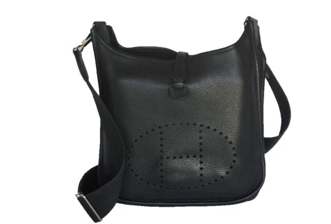 Hermes Evelyne Clemence 3 Pm 2015 Black Leather Shoulder Bag