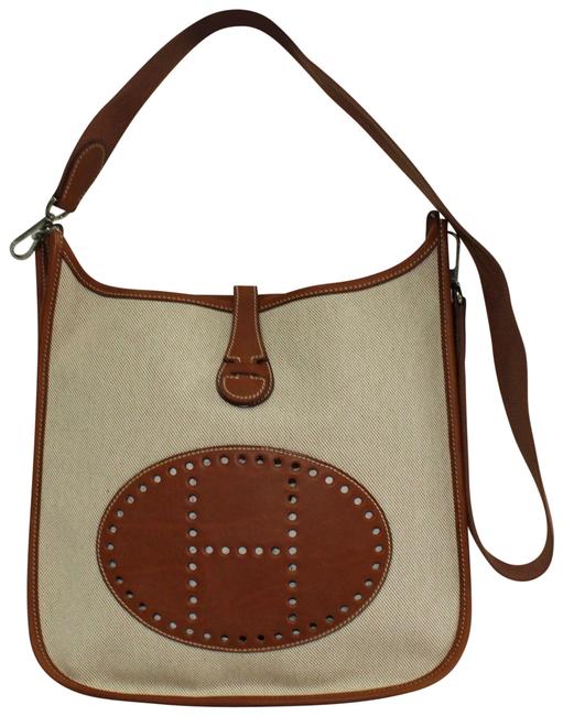 Hermes Evelyne Clemence Brown Leather Shoulder Bag