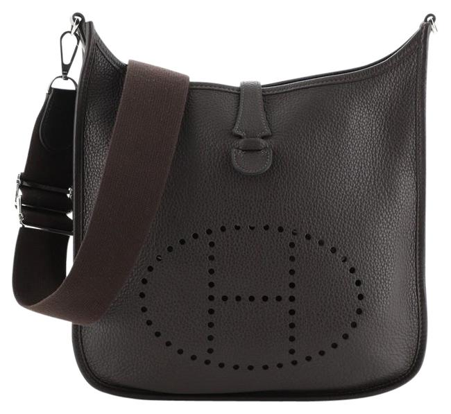 Hermes Evelyne Gen Iii Clemence Pm Brown Leather Cross Body Bag