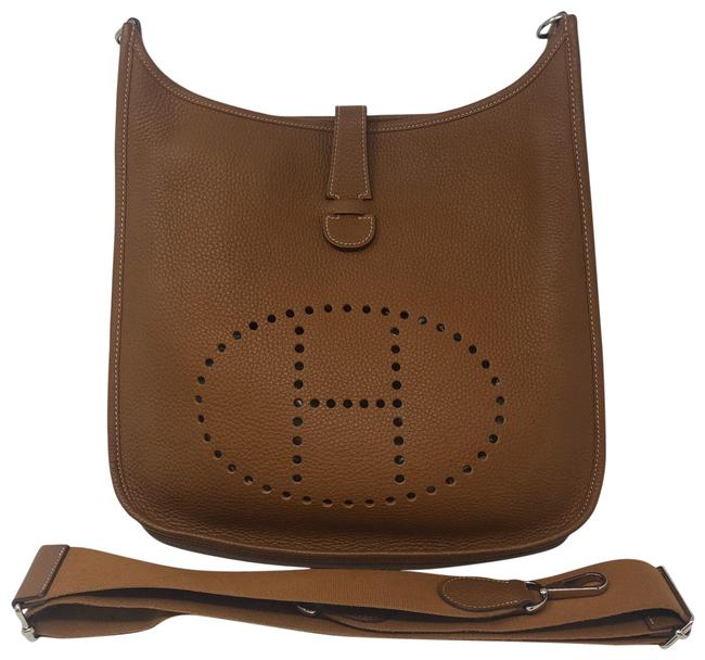 Hermes Evelyne Gm Gold Messenger Bag