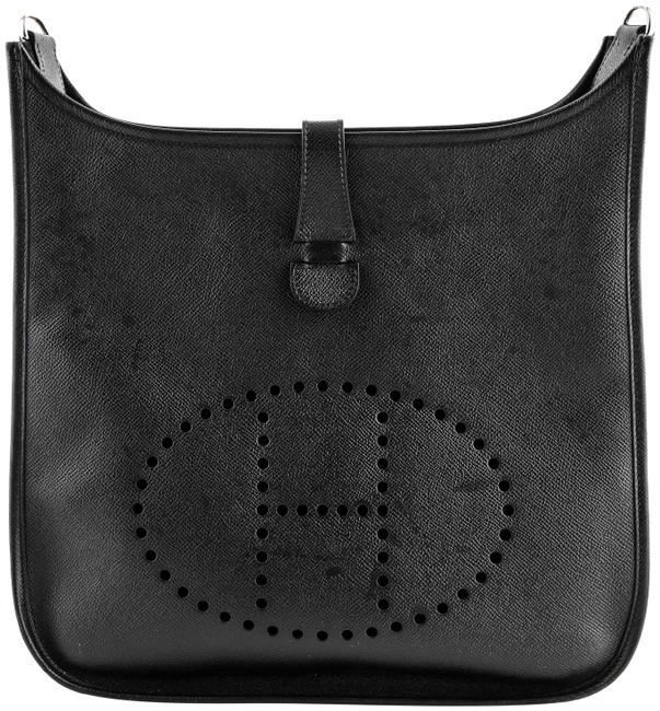 Hermes Evelyne Gm Iii Epsom Cross Body Black Leather Messenger Bag