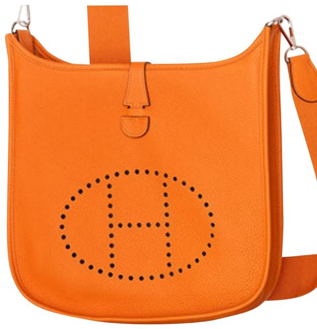 Hermes Evelyne Iii 29 Rare Orange Taurillon Leather Cross Body Bag