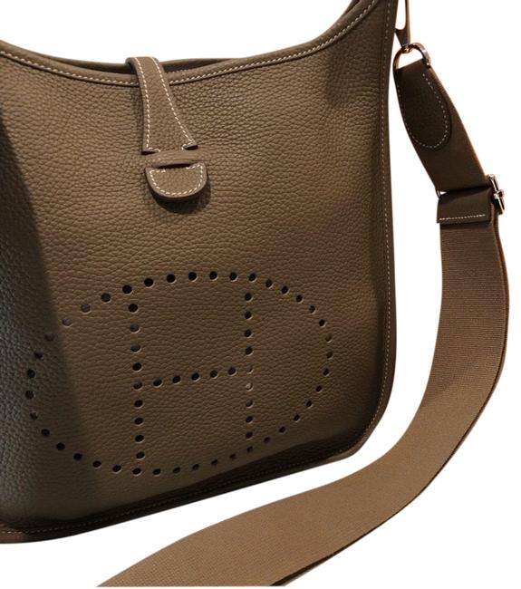 Hermes Evelyne Iii Pm Etoupe Clemence Leather Cross Body Bag
