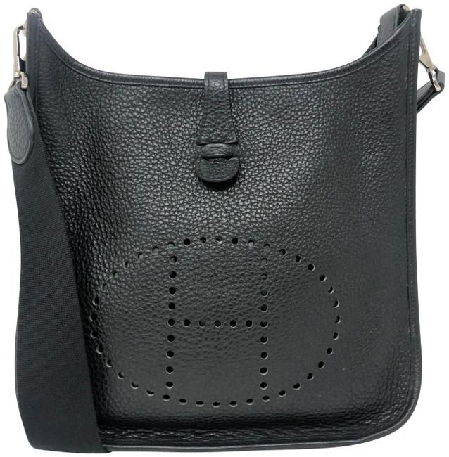Hermes Evelyne Pm Black Togo Messenger Bag