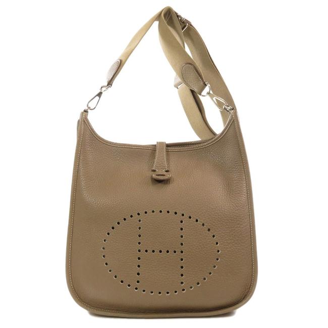 Hermes Evelyne Pm Taurillon Ladies BrownEtoupe Gray Shoulder Bag