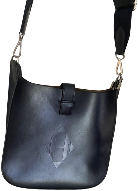 Hermes Evelyne Sellier Blue Indigo Leather Cross Body Bag