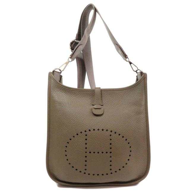 Hermes Evelyne Silver Hardware Taurillon Ladies Etain Shoulder Bag