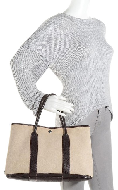 Hermes Garden Party 216065 Brown Leather Tote