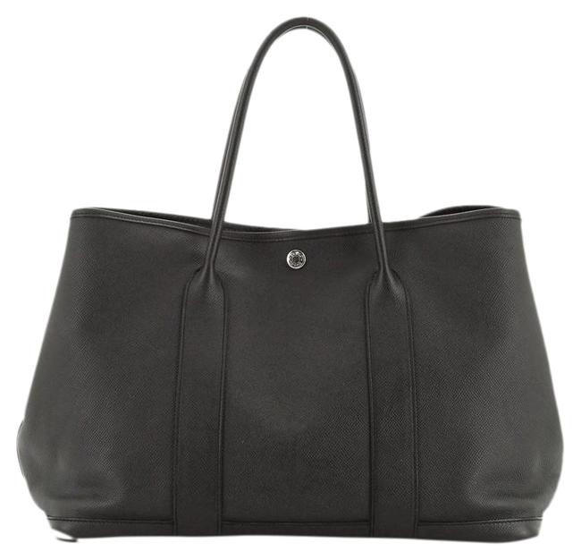 Hermes Garden Party 36 Black Leather Tote