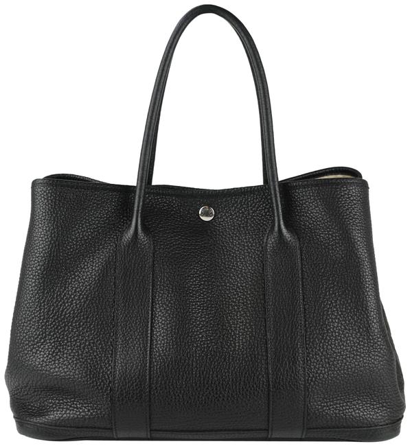Hermes Garden Party 36 Black Negonda Leather Tote