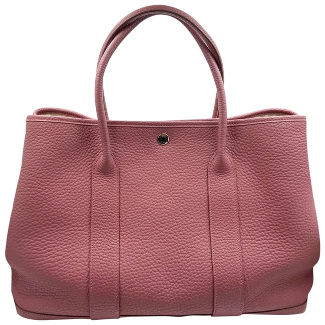 Hermes Garden Party 36 Rare Boise De Rose Pink Leather Tote