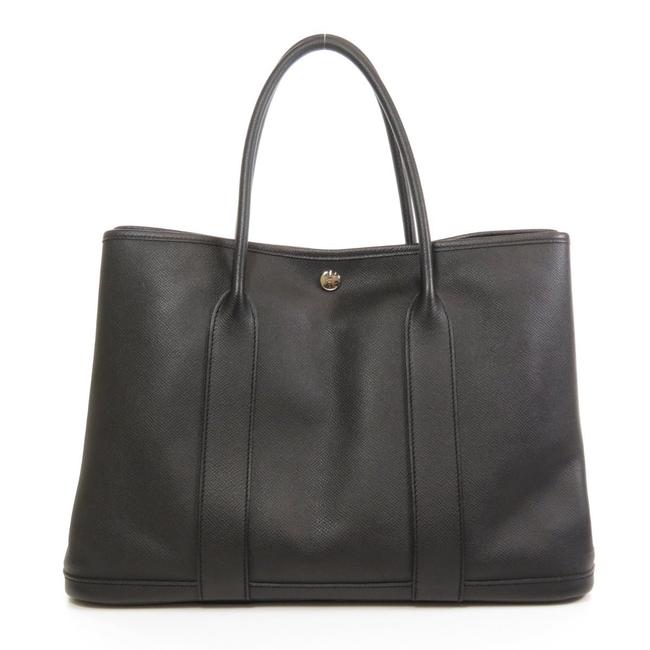 Hermes Garden Party Bag Pm Ladies Black Epsom Leather Tote
