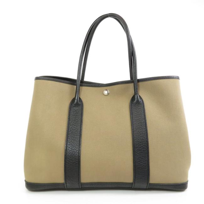 Hermes Garden Party Bag Pm Ladies Brown Canvas Tote
