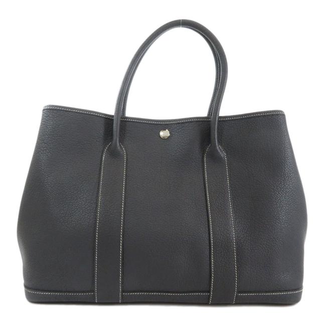 Hermes Garden Party Bag Pm Ladies GraphiteGraphiteGray Togo Leather Tote