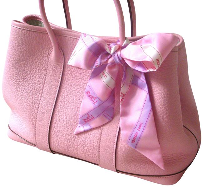 Hermes Garden Party Sakura Pink Leather Negonda Satchel