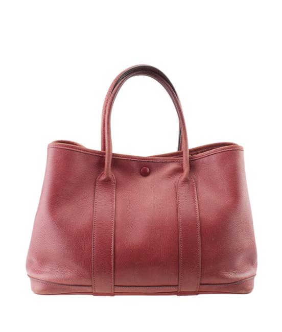 Hermes Garden Party Swift 171783 Red Leather Tote